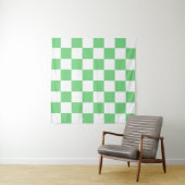Retro Green Chessboard Checkerboard Tegel Y2K Wandkleed (In situ)