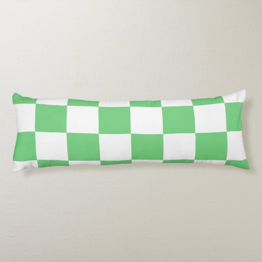 Retro Green Chessboard Tegel Y2K esthetisch patroo Lichaamskussen (Achterkant)