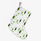 Retro Green Diamond & Starburst Kerstmis stoppen Kleine Kerstsok (Voorkant (Hangend))