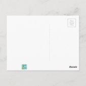 Retro Green Diamonds & Starbursts Briefkaart (Achterkant)