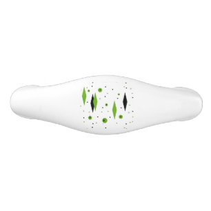Retro Green Diamonds & Starbursts Drawer Pull Keramische Ladegreep