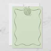 Retro Green Disco Talk 30e verjaardag Kaart (Achterkant)