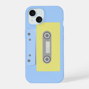 Retro Green en Blue Cassettebandje iPhone 15 Hoesje