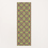 Retro Green en Oranje Abstract Floral Pattern Yogamat (Voorkant)