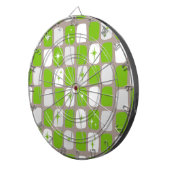 Retro Green en White Starbursts Dartboard Dartbord (Voorkant Rechts)