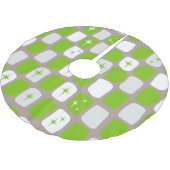 Retro Green en White Starbursts Tree Skirt Kerstboom Rok (Gekanteld)