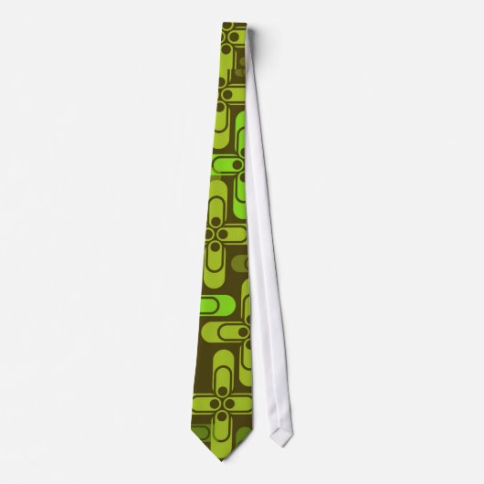 Retro Green Gamer Pattern-Stropdas Stropdas (Voorkant)