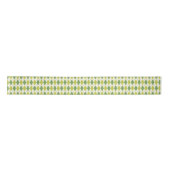 Retro Green Geometric Argyle Patroon Lint (Voorkant)