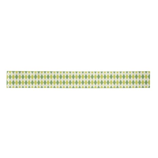 Retro Green Geometric Argyle Patroon Lint (Voorkant)