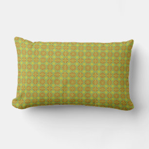 Retro Green & Gold  Starburst Patroon Kussen
