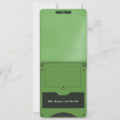 Retro Green Handheld Gaming Birthday Invitation (Dos)