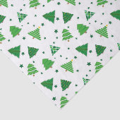 Retro Green-kerstboompapier Tissuepapier (Detail)