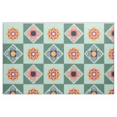 Retro Green Pattern Fabric Stof (Fat Quarter)