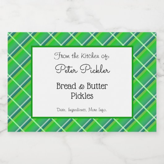 Retro Green Play Etiket (Enkel label)