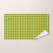 Retro Green Polka Dots Bad Handdoek (Handdoek)