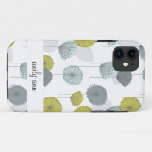 Retro Green Poppies Flowers Pattern Case-Mate iPhone Case (Achterkant (horizontaal))