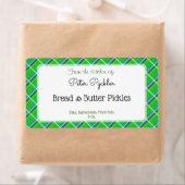 Retro Green Pset Editable Canning of Food Label (Insitu)