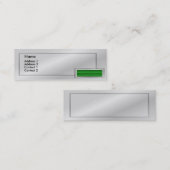 Retro - Green Shutter Profile Card Mini Visitekaartje (Voorkant / Achterkant)