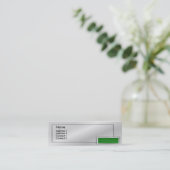 Retro - Green Shutter Profile Card Mini Visitekaartje (Staand voorkant)