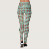 Retro Green Stamps Leggings (Achterkant)
