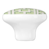 Retro Green Trellis Ceramic Pull Keramische Knop (Zijkant)