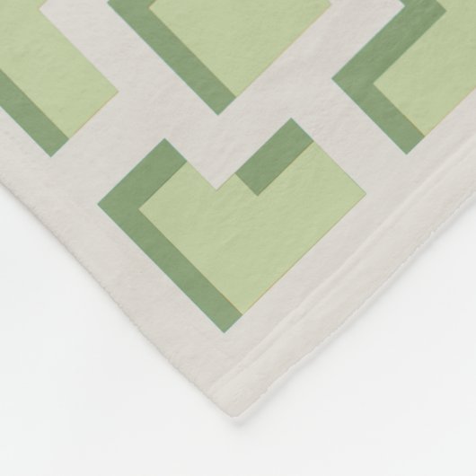 Retro Green Trellis Fleece Blanket (Hoek)