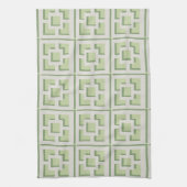 Retro Green Trellis Kitchen Towels Theedoek (Verticaal)