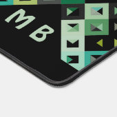 Retro Green Turquoise Blue Black Pop Art Motif (Coin)