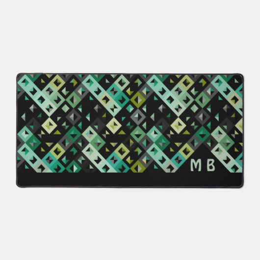 Retro Green Turquoise Blue Black Pop Art Motif (Recto)