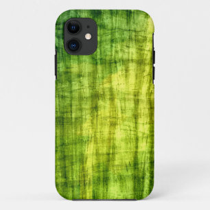 Retro Green Wood Abstracte Kunst iPhone 11 Hoesje