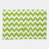 Retro GREEN Zig Zag Pattern Theedoek (Horizontaal)