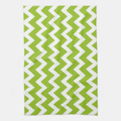 Retro GREEN Zig Zag Pattern Theedoek (Verticaal)