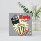 Retro Grey Boys Movie Anniversaire Fête Invitation (Debout devant)