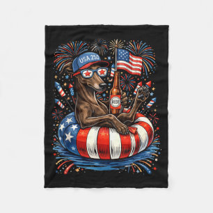 Retro Greyhound Beer Usa 250ste Verjaardag 4de Van Fleece Deken