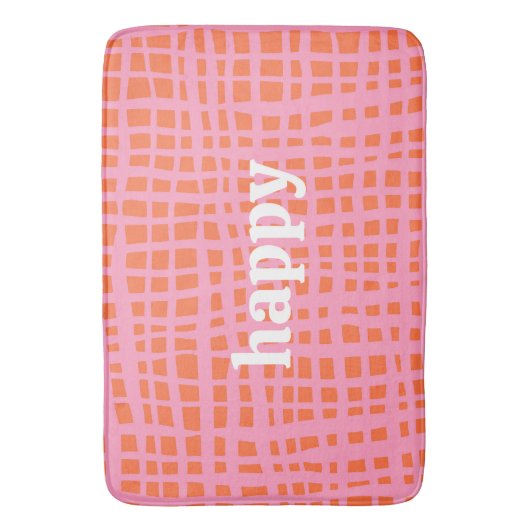 Retro Grid Abstract Patroon Badmat (Voorkant Verticaal)