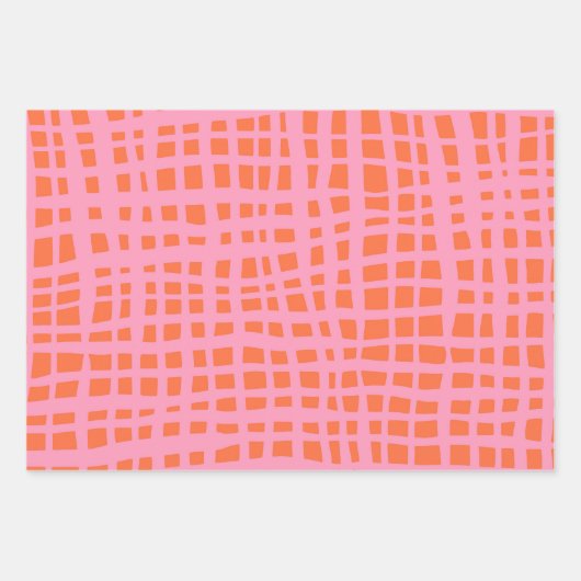 Retro Grid Abstract patroon Inpakpapier Vel (Voorkant)