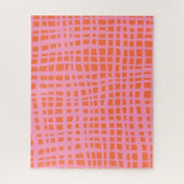 Retro Grid Abstract patroon Legpuzzel (Verticaal)