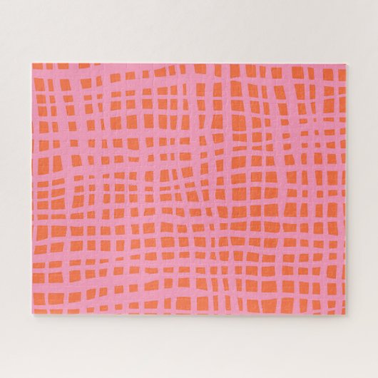 Retro Grid Abstract patroon Legpuzzel (Horizontaal)