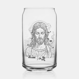 Retro Grid Jezus Koning der Koningen Openbaring 19 Blikvorm Glas