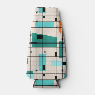 Retro Grid & Starbursts Bottelkoeler Flesjeskoeler