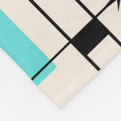 Retro Grid & Starbursts Fleece Blanket Deken (Hoek)
