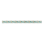 Retro Grid & Starbursts Satin Ribbon Lint (Voorkant)