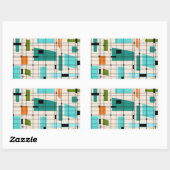 Retro Grid & Starbursts Stickers (Vel)