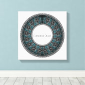 Retro Griekse schijf Canvas Afdruk (Insitu (Houten vloer))