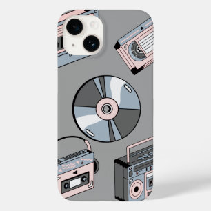 Retro grijs mobiele telefoon Hoesje