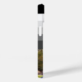 Retro grijs zwart gestreept foto monogram Case-Mate iPhone case (Achterkant / Rechts)