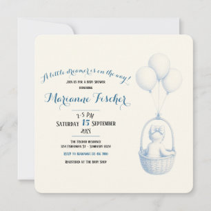 Retro Griljige Uitnodiging voor Baby Shower