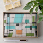 Rétro grille et papier de soie de soie de (Cadeau)