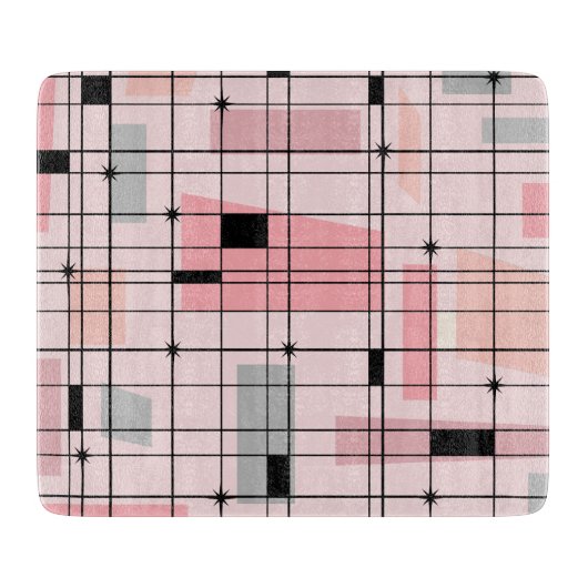 Rétro grille rose et planche à découper de (Devant)