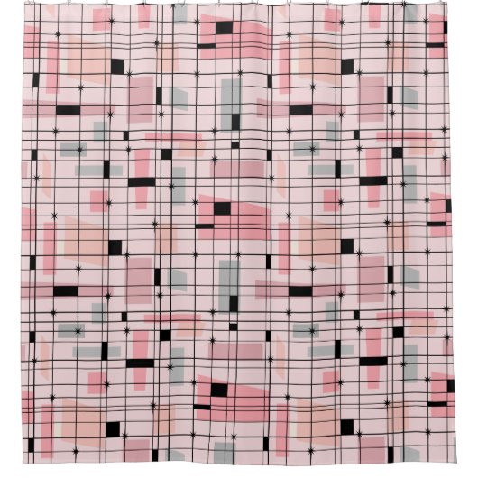 Rétro grille rose et rideau en douche de (Devant)